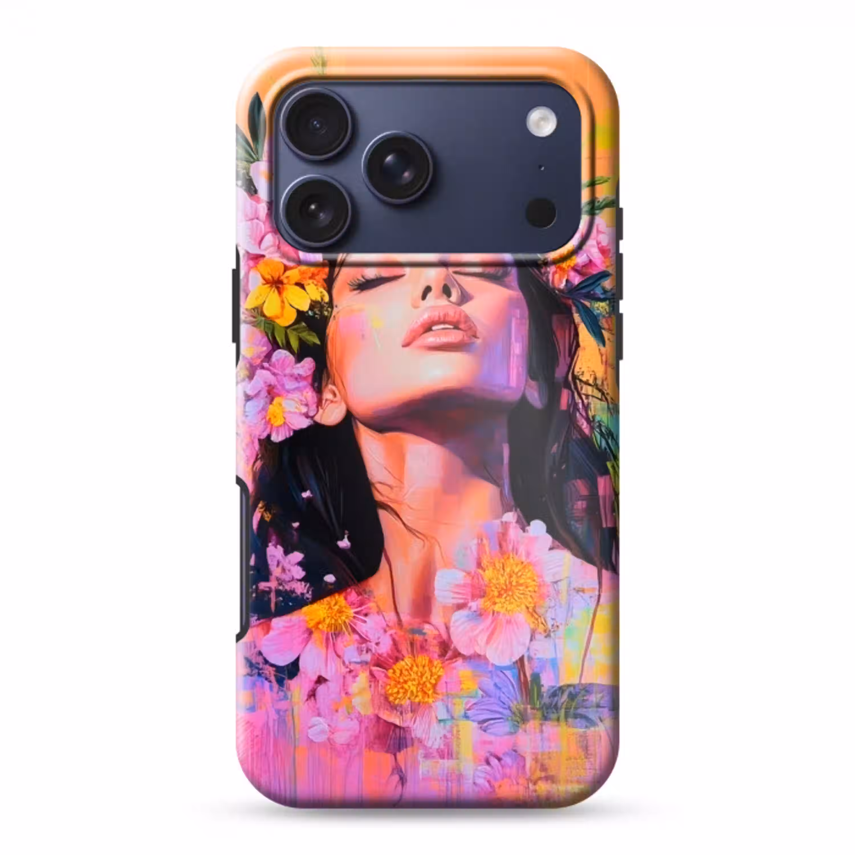 Portret - Bloemenkroon - Vrouw Toughcase MagSafe Apple iPhone 17 Pro Max klein -3d