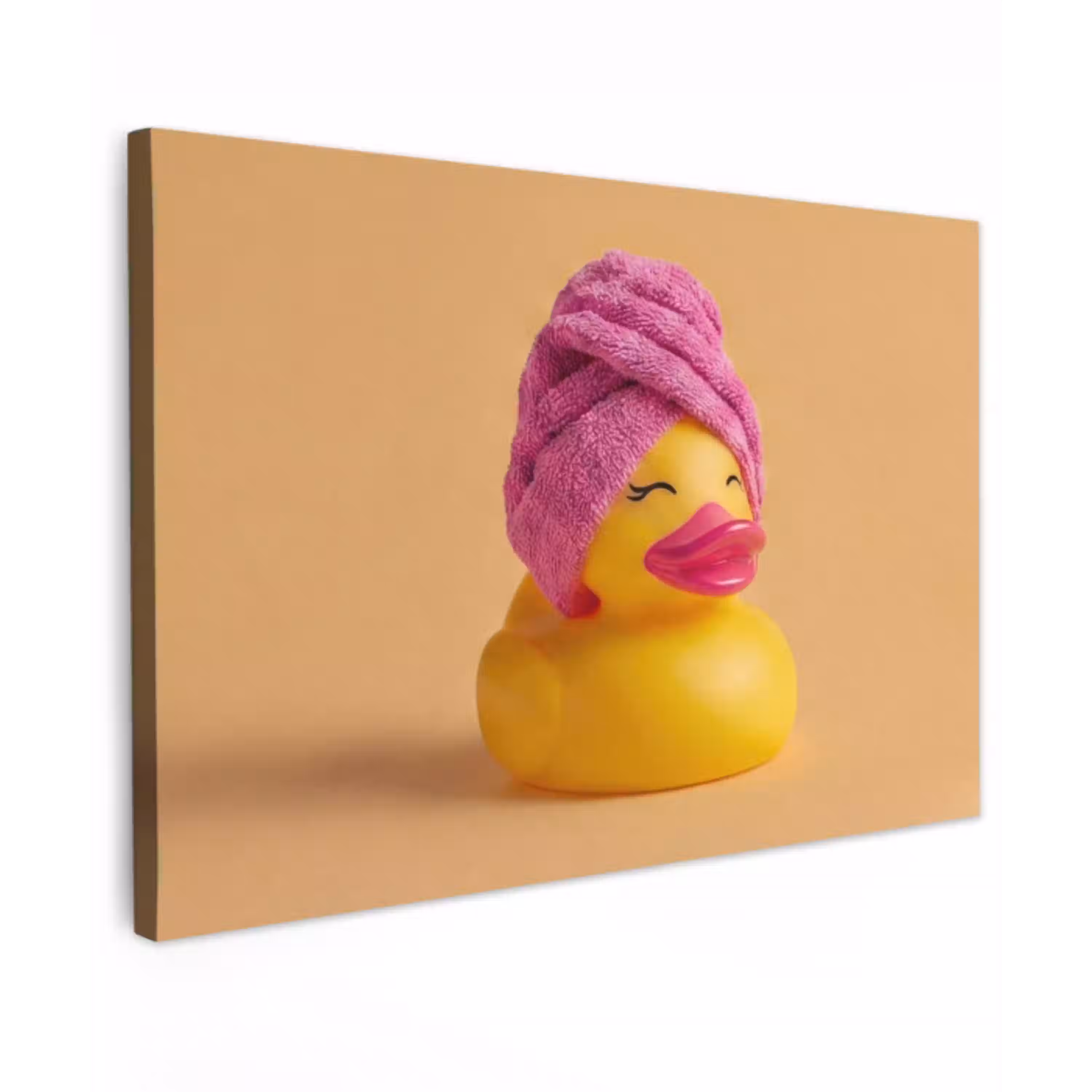 Badeend - Handdoek - Kleurrijk canvas 2cm klein -z3d