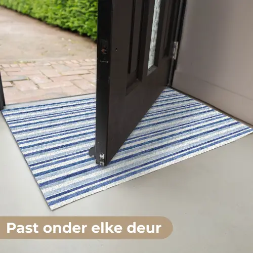 Frans - Citroen - Strepen - Blauw Deurmat klein 898 -USP_NL