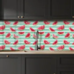Watermeloen - Strepen - Groen keuken achterwand 2 middel 871 -sfeer1