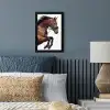 Paard - Springen - Modern fotolijst zwart zonder passe partout klein -sfeer3
