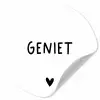 Spreuken - Geniet - Quotes Wandcirkel behangsticker klein -3d
