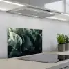 Groen - Bladeren - Glad - Nerven keuken achterwand spatscherm klein -3d_schuin