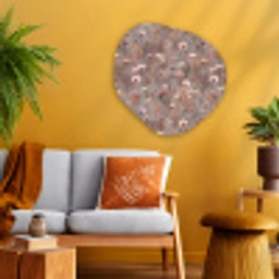 Bloemen - Wild - Pastel Wandcirkel Organisch Aluminium middel 851 -sfeer4