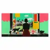 Vrouw - Keuken - Katten - Doorkijk Muismat XXL klein -3d_leeg