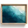 Zee - Silhouet - Abstract - Blauw Dienblad Rechthoek middel -z3d_shopping