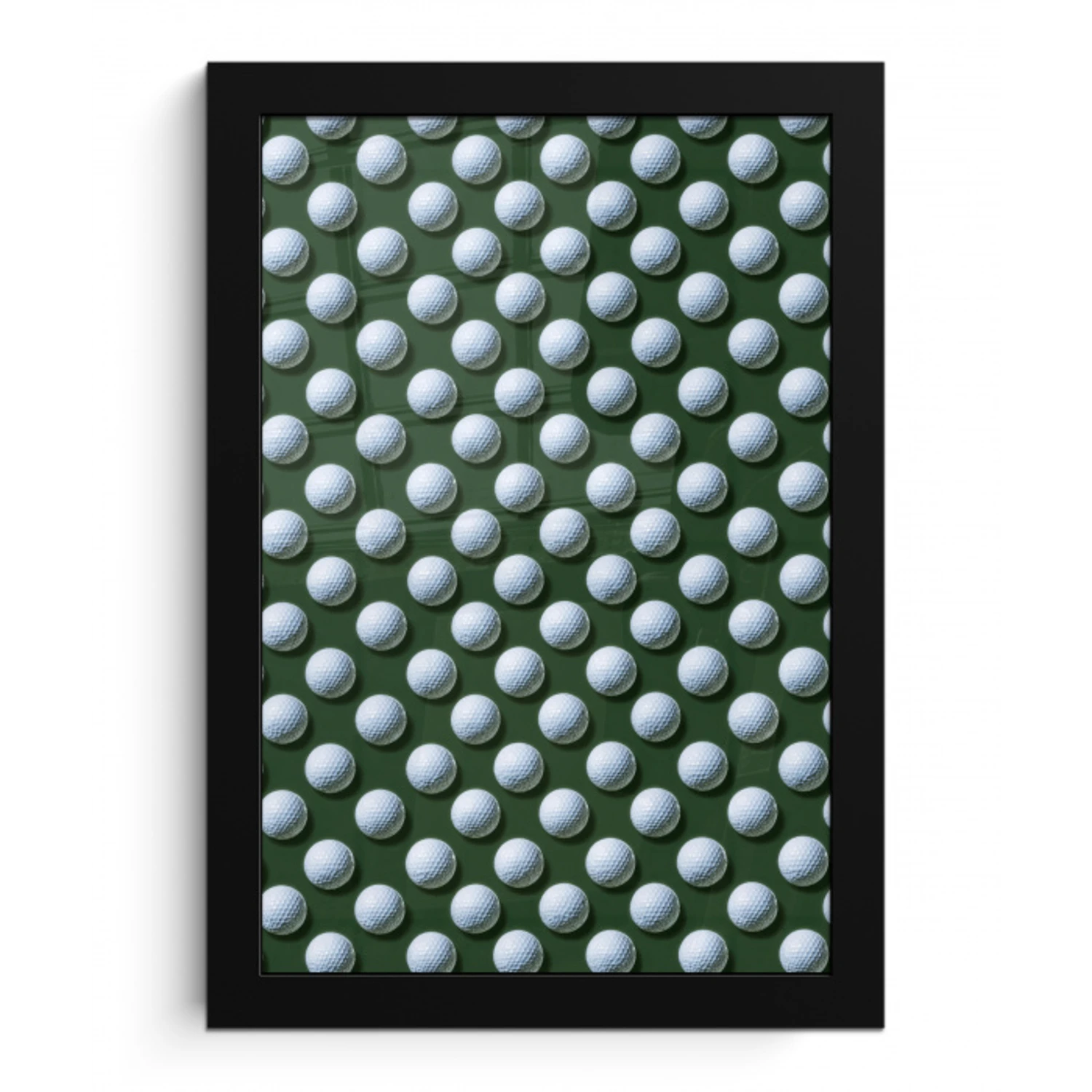 Ballen - Golf - Groen fotolijst zwart zonder passe partout klein 224 -3d
