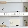 Minimalistisch - Love - Beige keuken achterwand spatscherm klein -voor_na_NL