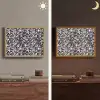 Spat - Stippen - Zwart - Wit Light Box met batterij (Wandlamp) middel 907 -sfeer3