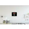 Rode - Bloemen - Tulpen - Vaas textielposter latten blank klein -kinderkamer