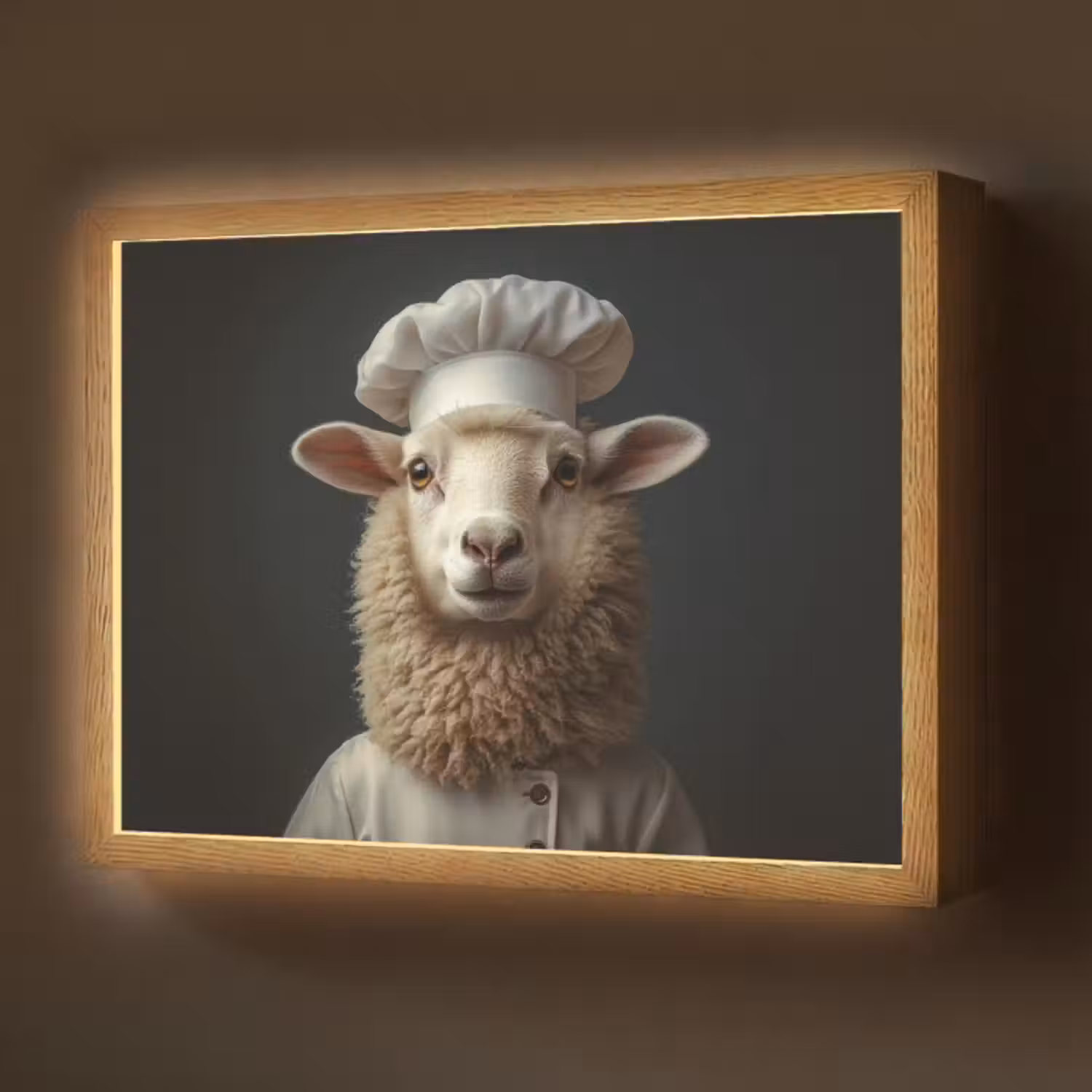 Lightbox - Wandlamp - Schaap - Wol - Kok