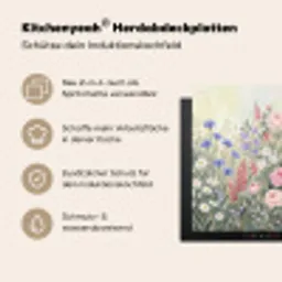 Bloemen - Tuin - Natuur - Kleurrijk Inductie beschemer met haakjes klein -ky-usp-de