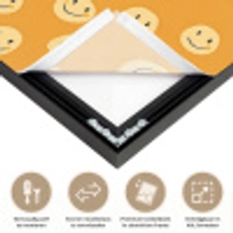 Smileys - Retro - Heel Textielframe zwart klein 947 -USP_closeupNL