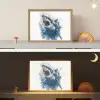Haai - Blauw - Water Light Box met batterij (Wandlamp kind) middel -sfeer3_kind