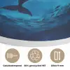 Walvis - Vissen - Donkerblauw Akoestische PET Vilt - Rond klein -closeup_NL