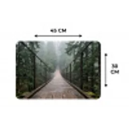 Brug - Bos - Mist - Natuur Placemat vinyl groot -specs