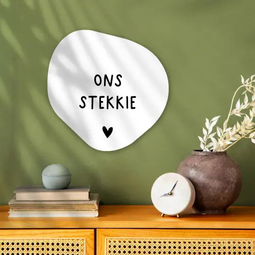 Ons stekkie - Spreuken - Quotes Wandcirkel Organisch Forex 3mm klein -sfeer2