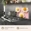 Eieren - Bloem - Roze keuken achterwand spatscherm klein -usp_ES