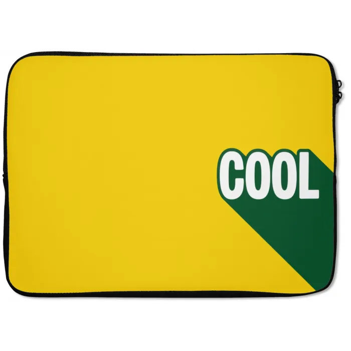 Cool - Geel - Groen laptophoes neopreen klein -zkaufland3dotto
