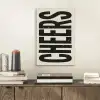 Cheers - Japandi - Zwart - Letters aluminium wit klein -sfeer1