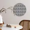 Zwart - Wit - Zebra - Patroon Wandcirkel plexiglas klein 852 -sfeer4