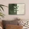 Japandi - Vogel - Groen canvas 2cm klein -sfeer1
