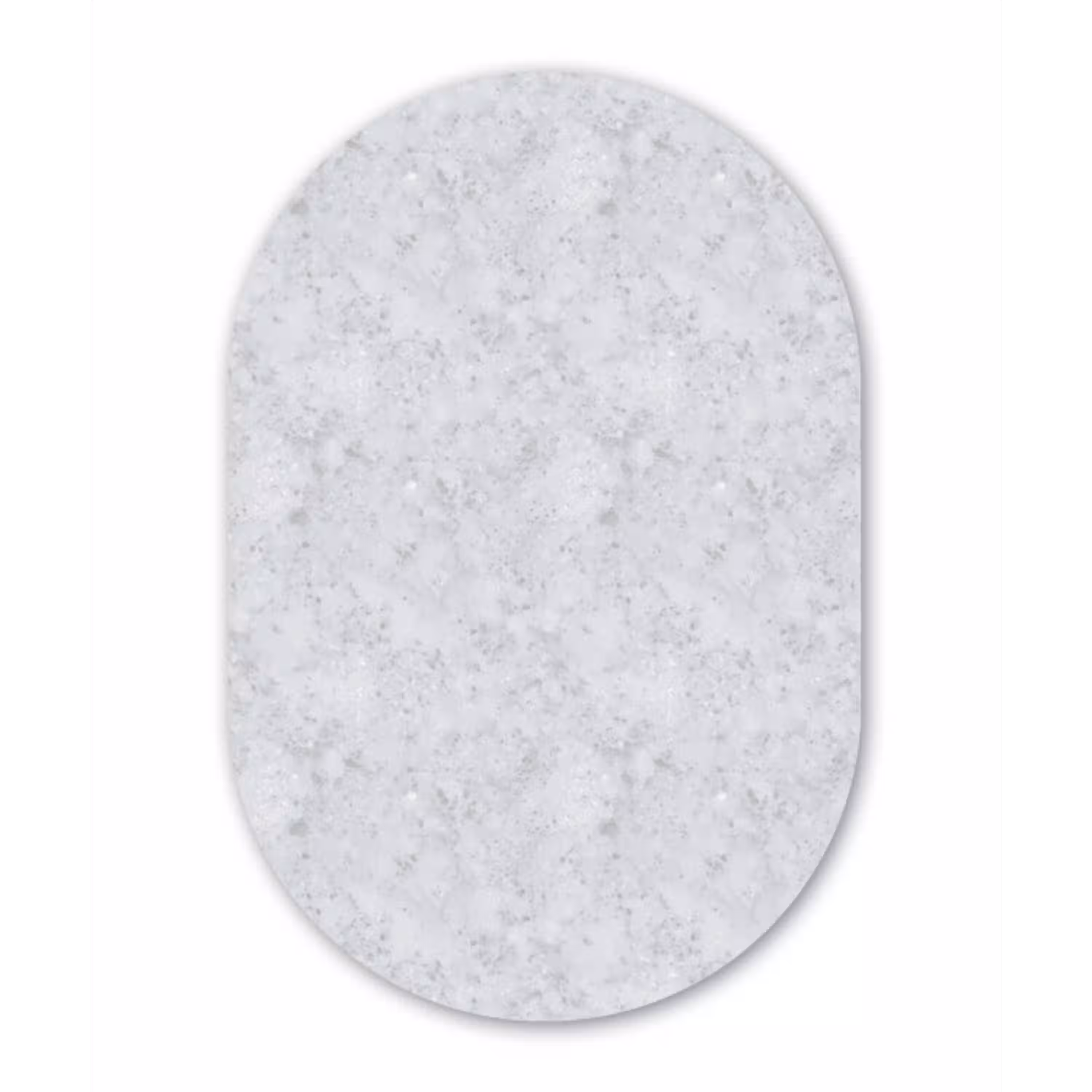 Grijs - Terrazzo-effect - Beton Wandcirkel Ovaal Aluminium middel 839 -3d