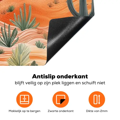 Landschap - Heuvels - Zonsondergang Inductie beschermer vinyl 3mm klein -zzzzzzz-td-onderkant