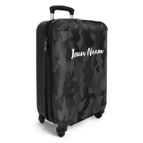 Groene camouflage print NBS - Handbagage koffer - Kinderen Unisex middel -productfoto_3d
