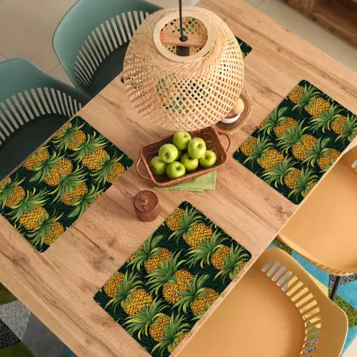 Illustratie - Patroon - Ananas Placemat vinyl groot 368 -zzsfeer5_Kitchenyeah-website