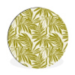 Palmblad - Patroon - Groen Wandcirkel aluminium klein 190 -3d