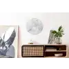 Marmer - Steen - Wit - Luxe - Marmerlook Wandcirkel aluminium klein -kantoor