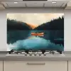 Bossen - Meer - Kano - Oranje keuken achterwand spatscherm klein -3d_website