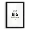 Quotes - Dream big little one - Spreuken - Baby - Dromen fotolijst zwart zonder passe partout klein -3d