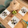 Ovaal - Kleurvlakken - Penseelstreken Placemat vinyl groot -zzsfeer5_Kitchenyeah-website