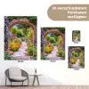 Doorkijk - Bloemen - Pad - Natuur tuinposter los doek klein -Xsfeer9_DE