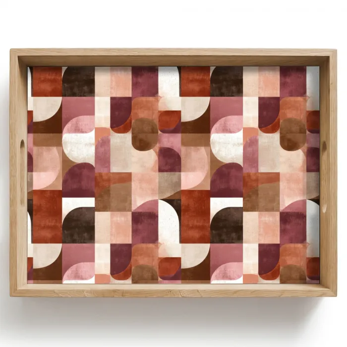 Geometrie - Modern - Retro Dienblad Rechthoek middel 911 -z3d_shopping