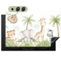 Dieren - Jungle - Pastel Inductie beschemer met haakjes klein -3d