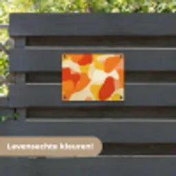 Abstract - Vormen - Oranje tuinposter los doek klein -sfeer3