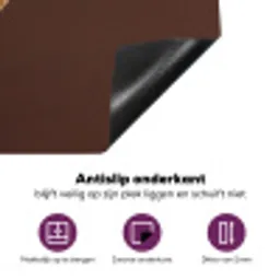 Papaverbol - Droogbloem - Bruin - Minimalistisch Inductie beschermer vinyl 3mm middel -zzzzzzz-cc-onderkant