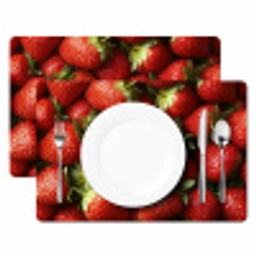 Aardbei - Fruit - Rood Placemat vinyl groot -zzsfeer2_Kitchenyeah-website