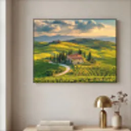 Toscane - Landschap - Wijngaarden Textielframe - compleet frame klein -sfeer2