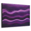 Lijnen - Golven - Paars - Abstract Textielframe zwart klein -3d