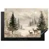 Bos - Herten - Winter - Sneeuw Inductie beschermer vinyl 3mm klein -3d