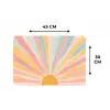 Illustratie - Zon - Pastelkleuren Placemat vinyl groot -specs