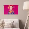 Geit - Hoorns - Kimono - Kleurrijk Wandkleed katoen klein -sfeer4