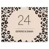 Beige luipaardprint - Klassiek Naambord Rechthoek middel -3d