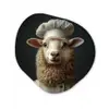 Schaap - Wol - Kok Wandcirkel Organisch Forex 3mm klein -3d