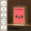 Aardbei - Gezichtje - Rood Light Box met kabel (Kinderlampje) klein -USP_NL