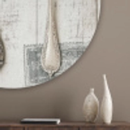 Zilver - Bestek - Hout Akoestische PET Vilt - Rond klein -sfeer5_closeup